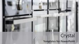  Presentation with electric retail - Beautiful slides featuring electrical - row of brand new electric backdrop and a light gray colored foreground