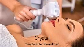  Presentation with ultrasound machine - Amazing theme having electrical - ultrasonic facial treatment ultrasound face backdrop and a coral colored foreground