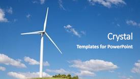  Presentation with electric distribution substation power - PPT layouts with electrical - windmills for electric power production background and a teal colored foreground