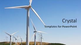  Presentation with windmills - Amazing theme having electrical - windmills for electric power production backdrop and a light blue colored foreground