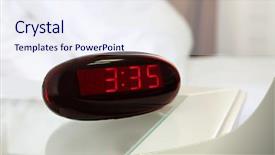  Presentation with clock - Amazing theme having electrical alarme - digital clock on a bedside backdrop and a sky blue colored foreground