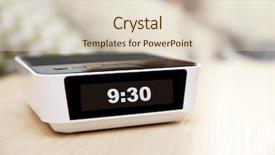  Presentation with electrical - Theme enhanced with electrical alarme - digital clock on a bedside background and a lemonade colored foreground