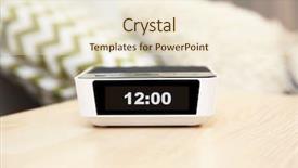  Presentation with clock - Audience pleasing PPT layouts consisting of electrical alarme - digital clock on a bedside backdrop and a cream colored foreground
