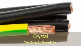  Presentation with electrical - Presentation with electrical cabel isolated on white background background and a violet colored foreground