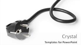  Presentation with electrical cable - Slide deck having electrical-cable-with-knot-isolated background and a white colored foreground