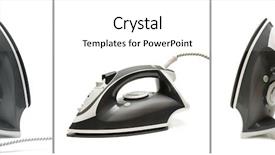  Presentation with electric - Audience pleasing slide deck consisting of electrical collage - collection of electric irons isolated backdrop and a  colored foreground