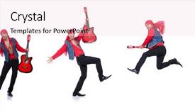  Presentation with electrical - Audience pleasing slide deck consisting of electrical collage - guitar player isolated backdrop and a  colored foreground