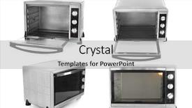  Presentation with set of sauces in white - Colorful theme enhanced with electrical collage - set of electric ovens backdrop and a light gray colored foreground