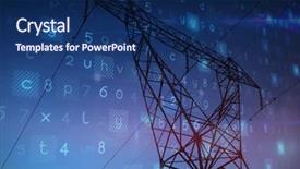  Presentation with virus - Cool new presentation theme with electrical conductivity - virus background against the evening backdrop and a navy blue colored foreground