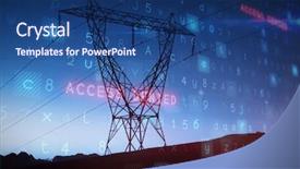  Presentation with simian virus - PPT theme enhanced with electrical conductivity - virus background against the evening background and a ocean colored foreground