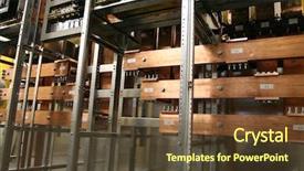  Presentation with copper - Presentation featuring electrical conduits wirings - copper busbar background and a tawny brown colored foreground