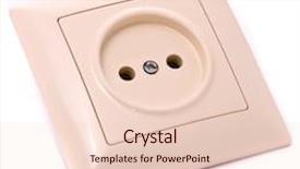  Presentation with connector - Amazing PPT layouts having ac tech - electrical connector on white background backdrop and a lemonade colored foreground