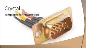  Presentation with connector - Cool new slide deck with electrical connector backdrop and a  colored foreground