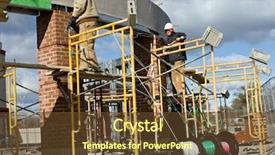  Presentation with electricians - Theme with electrical contractor - electricians wiring radius background and a tawny brown colored foreground