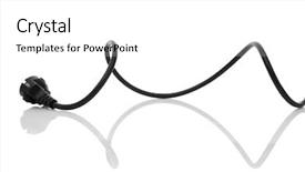  Presentation with electric cable - Amazing presentation theme having black electric cable isolated backdrop and a white colored foreground