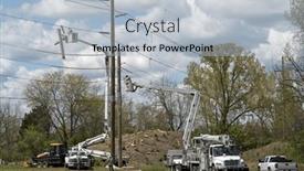  Presentation with electrical - Slides having electrical-crew-removing-top background and a  colored foreground