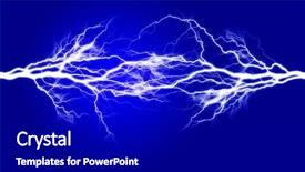  Presentation with energy power - PPT theme with electrical discharge - pure energy and electricity background and a black colored foreground