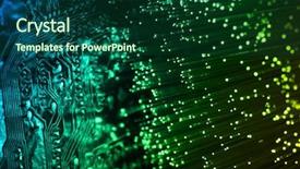  Presentation with fiber optics - PPT theme with electrical electronics - fiber optics background with lots background and a forest green colored foreground