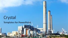  Presentation with electric plant - Colorful presentation enhanced with protective masks holding steel medical backdrop and a light blue colored foreground.