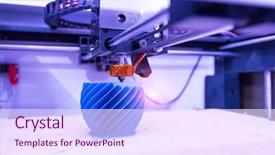  Presentation with electrical - PPT theme consisting of electrical engineer - 3d printer or additive manufacturing background and a sky blue colored foreground