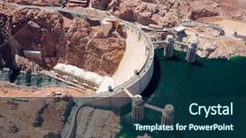 Presentation with aerial - Cool new theme with electrical engineer - aerial view of hoover dam backdrop and a navy blue colored foreground