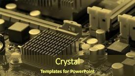  Presentation with computer hardware bus - Audience pleasing presentation theme consisting of electrical engineer - computer interiors background backdrop and a tawny brown colored foreground