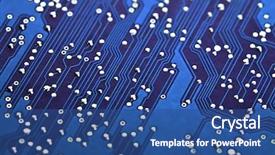  Presentation with electrical engineer - Slide deck consisting of electrical engineer - electronic circuit board background and a ocean colored foreground