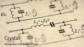  Presentation with electrical electronic - Theme featuring electrical engineer - electronic circuits on paper background and a lemonade colored foreground