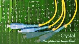  Presentation with electronic engineer - Cool new slides with electrical engineer - electronic printed circuit board backdrop and a tawny brown colored foreground
