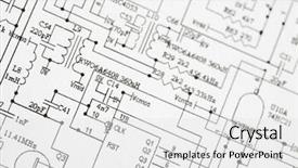  Presentation with electrical electronics - PPT theme with electrical engineer - electronics schematic background and a white colored foreground