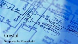  Presentation with electrical engineer - PPT layouts consisting of electrical engineer - electronics schematic background and a light blue colored foreground