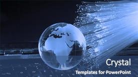  Presentation with high technology - Cool new presentation theme with electrical engineer - globe with high technology background backdrop and a ocean colored foreground