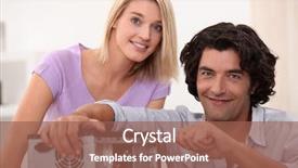  Presentation with electrical engineer - PPT layouts featuring electrical engineer - man repairing computer background and a violet colored foreground