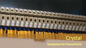  Presentation with electrical engineer - Slide set consisting of electrical engineer - photo of wiring wirework focus background and a red colored foreground