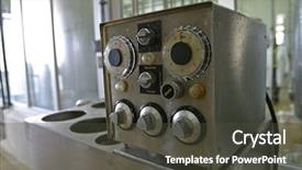  Presentation with circuit breaker - Audience pleasing presentation theme consisting of electrical engineer circuit breaker - industrial control system in modern backdrop and a dark gray colored foreground