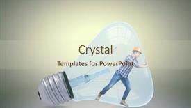  Presentation with light bulb graduation cap - Slides enhanced with electrical engineer free - builder man inside light bulb background and a soft green colored foreground