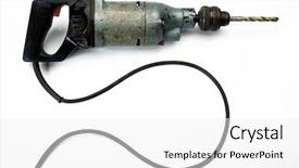  Presentation with drill - Presentation having electrical engineer power quality - drill background and a  colored foreground