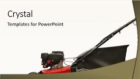  Presentation with lawn and garden - Audience pleasing presentation design consisting of electrical grounding - lawn mower mows lawn is backdrop and a cream colored foreground