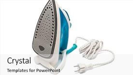  Presentation with iron - Theme consisting of electrical lead - modern electric iron background and a white colored foreground
