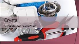  Presentation with apartment - Beautiful slides featuring electrical light switch - electric equipment for apartment repair backdrop and a light gray colored foreground