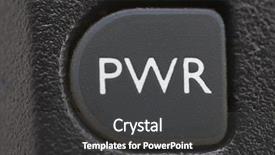  Presentation with power button - Slide deck featuring electrical light switch - power button on old cell background and a dark gray colored foreground