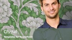  Presentation with drilling machine - Cool new PPT theme with holding drilling machine on wallpaper backdrop and a seafoam green colored foreground