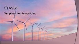  Presentation with offshore wind - Colorful PPT layouts enhanced with electrical offshore - wind generators turbines backdrop and a light blue colored foreground