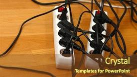  Presentation with power boat - Slide set with airline - aircraft wing view of cloudy background and a light blue colored foreground