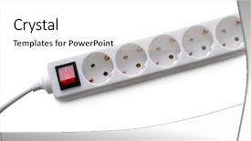  Presentation with power - Slide set featuring mechanical brain glowing background and a wine colored foreground