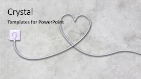  Presentation with outlet - PPT layouts having electrical outlet and wire background and a light gray colored foreground