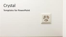  Presentation with outlet - Beautiful PPT layouts featuring electrical outlet on a wall backdrop and a sky blue colored foreground