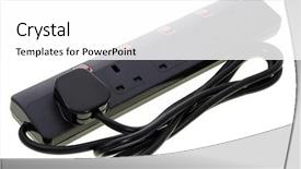  Presentation with power boat - Colorful slides enhanced with electrical plug - 5 outlets portable power extension backdrop and a white colored foreground