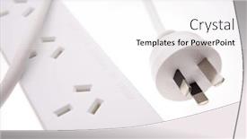  Presentation with power plug - Theme enhanced with electrical-plug-and-power-board and a white colored foreground