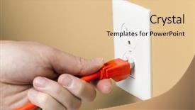 Presentation with power plug - Theme having electrical plug background and a lemonade colored foreground